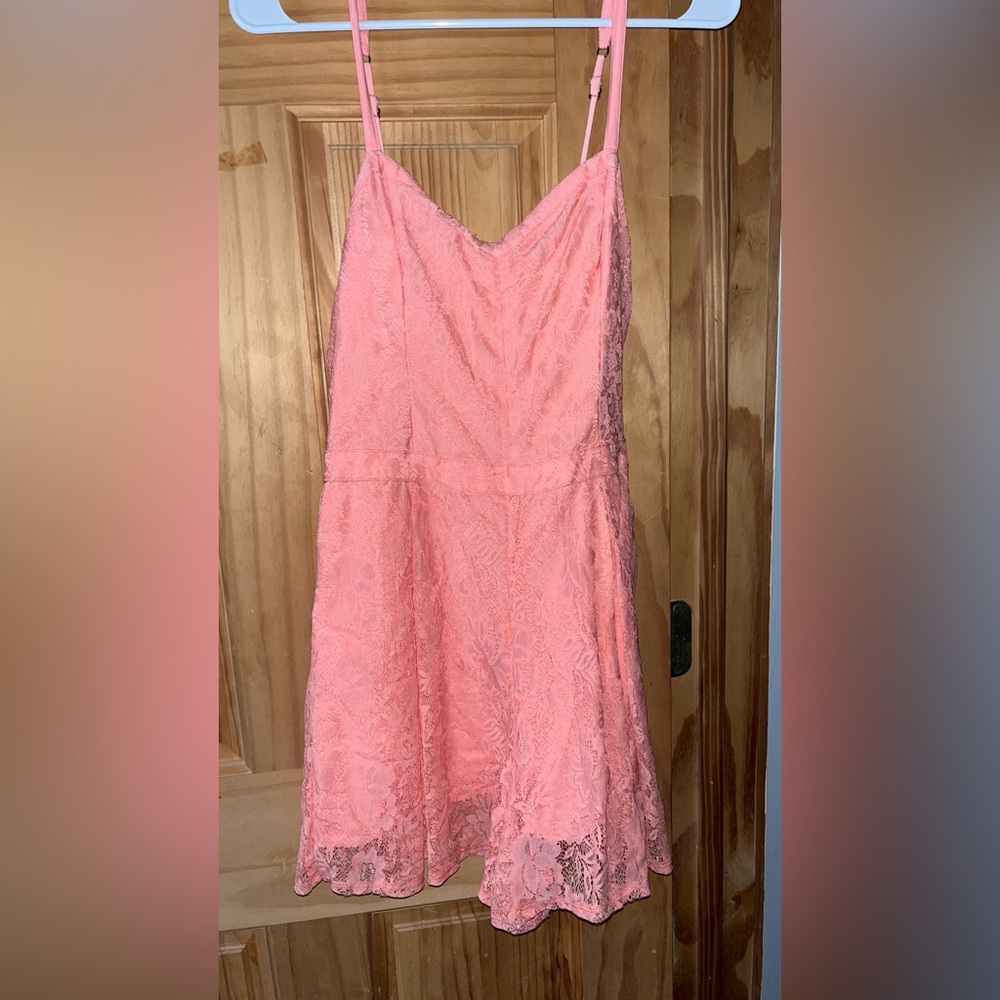 Hollister Pink Lace Romper